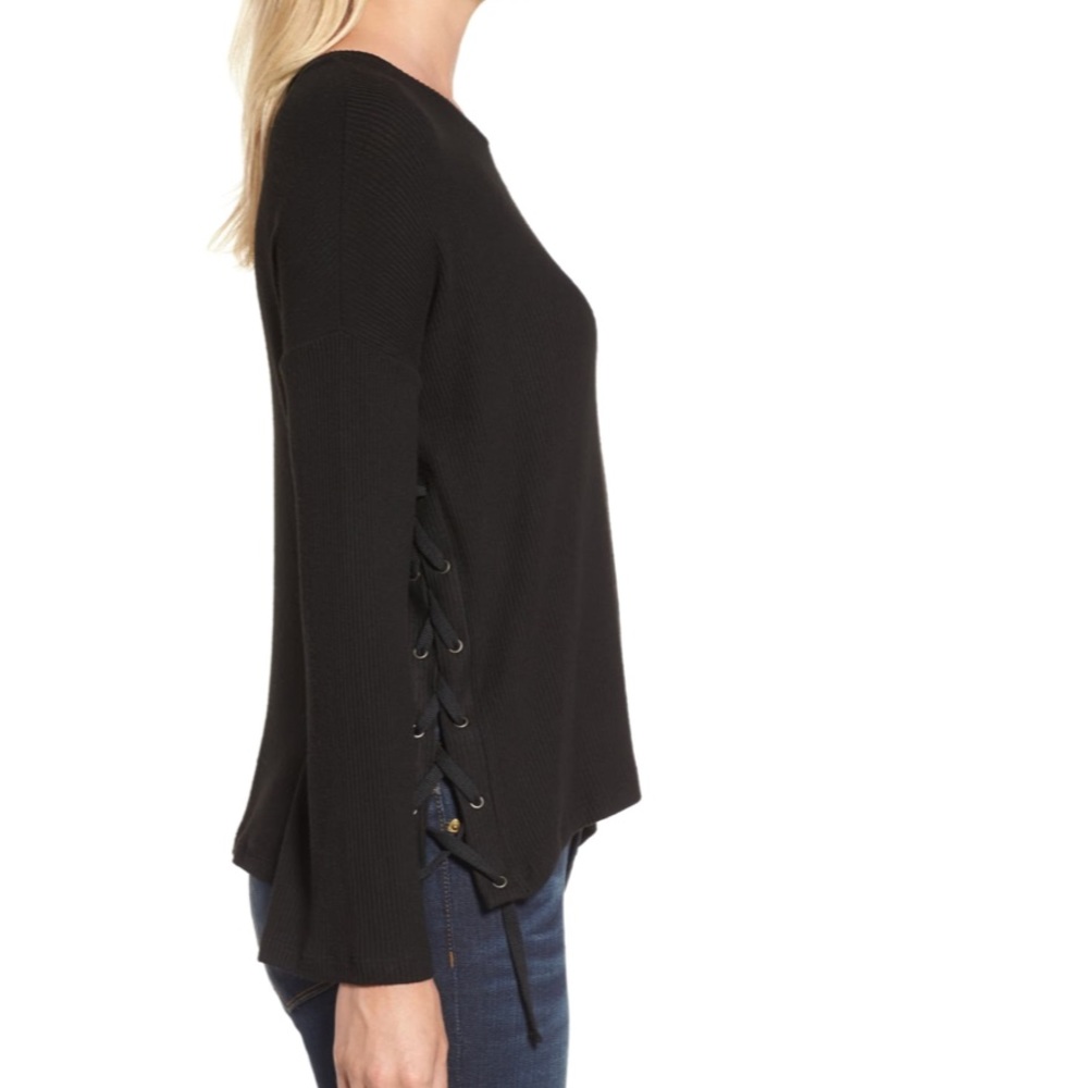 Velvet by graham & spencer lace up top L
